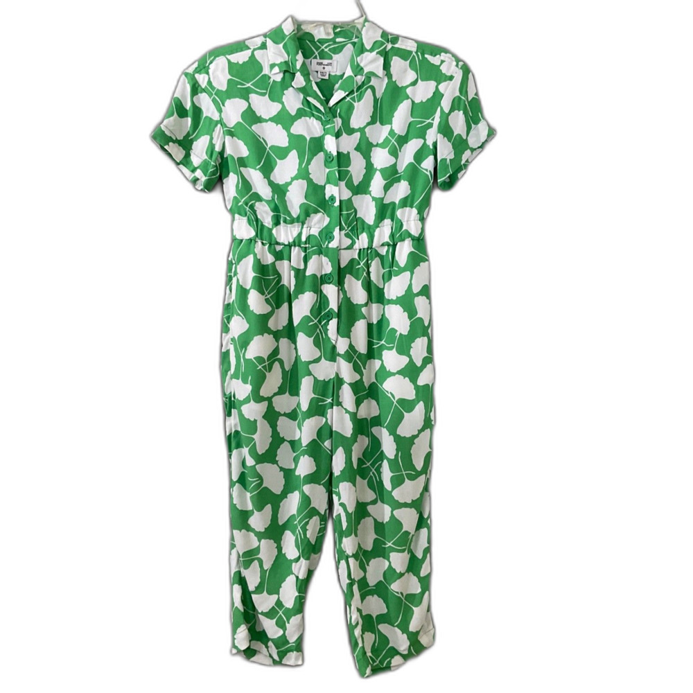 Diane Von Furstenberg for Target Ginkgo Green Jumpsuit Size Girls Size S 6/7
